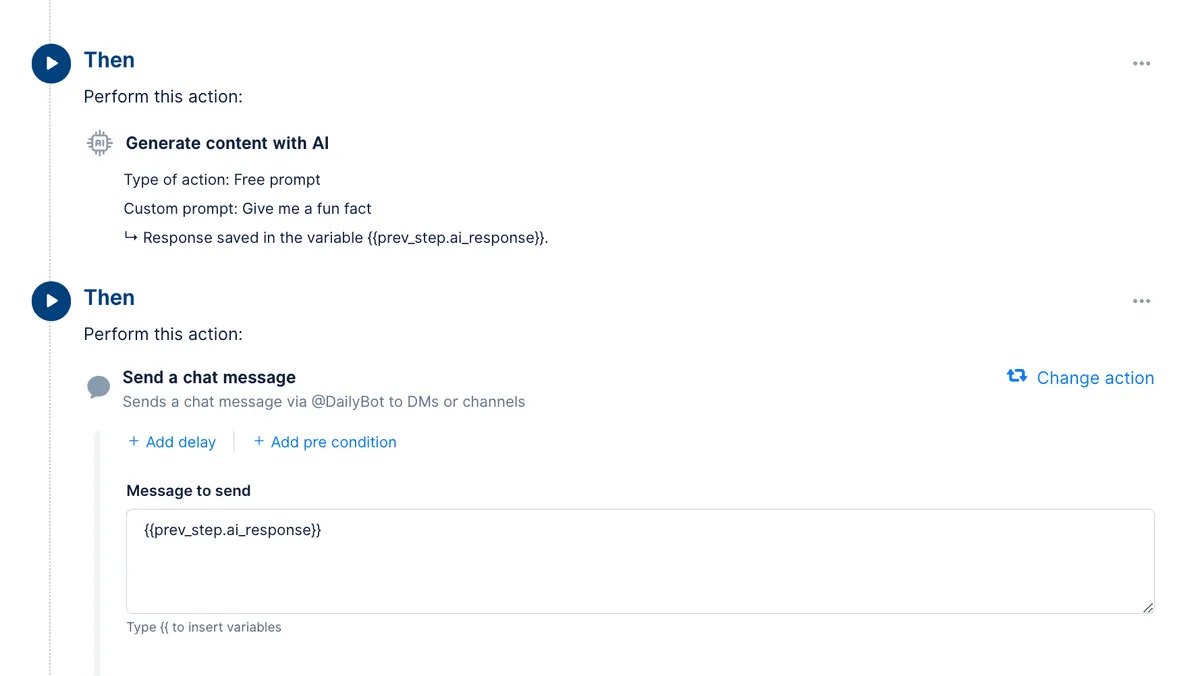 Acciones de flujo con IA