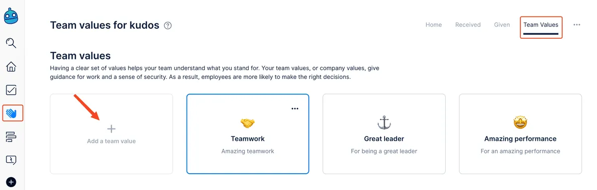 Añadir un valor de equipo en Dailybot