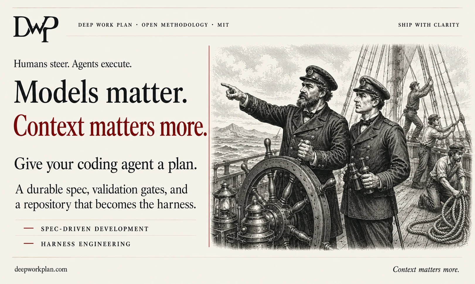 Deep Work Plan: Models matter. Context matters more. Give your coding agent a plan.