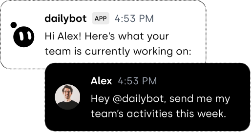 DailyBot chat example